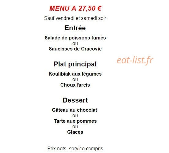 Restaurant Polonais Mazurka — carte page 8