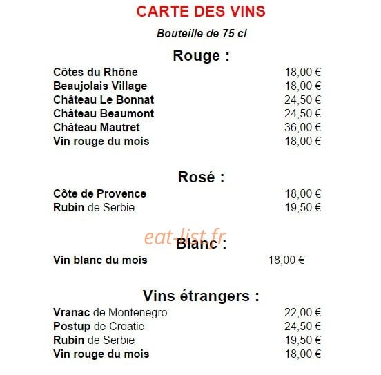 Restaurant Polonais Mazurka — carte page 11