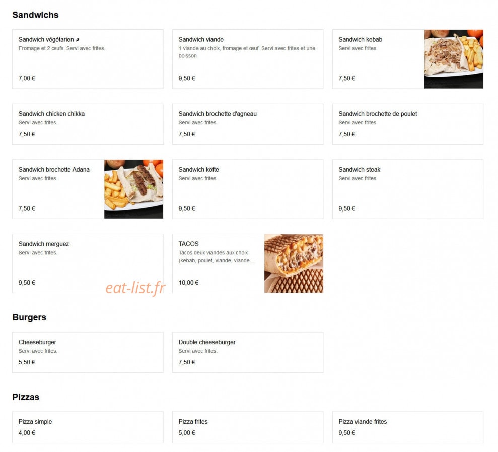 Restaurant Rime — carte page 2