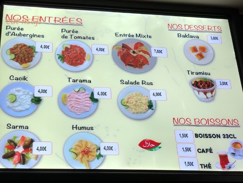 Restaurant Taksim — carte page 4