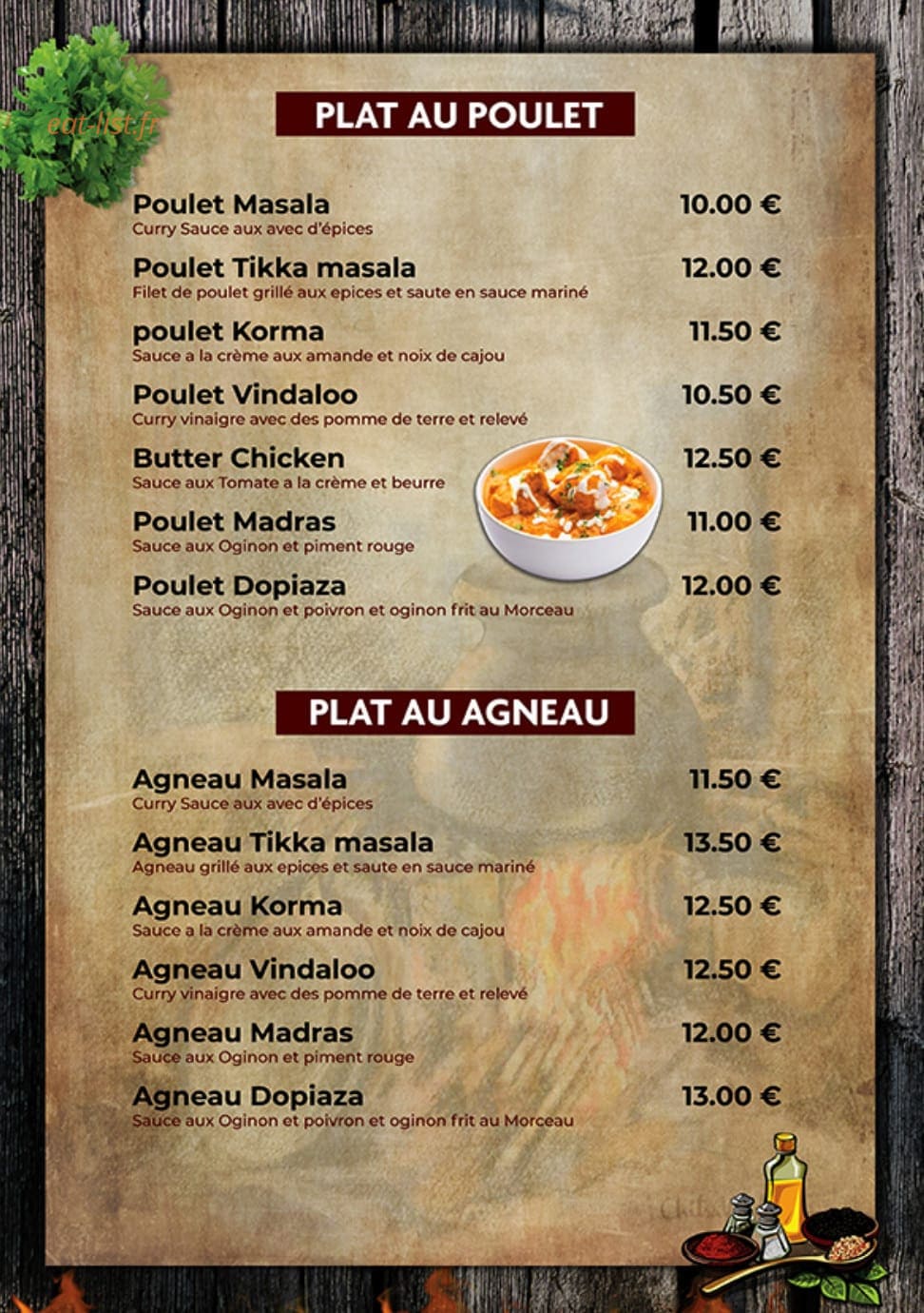 Sai Lounge — carte page 2
