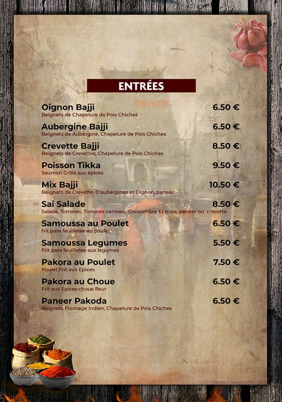 Sai Lounge — carte page 1