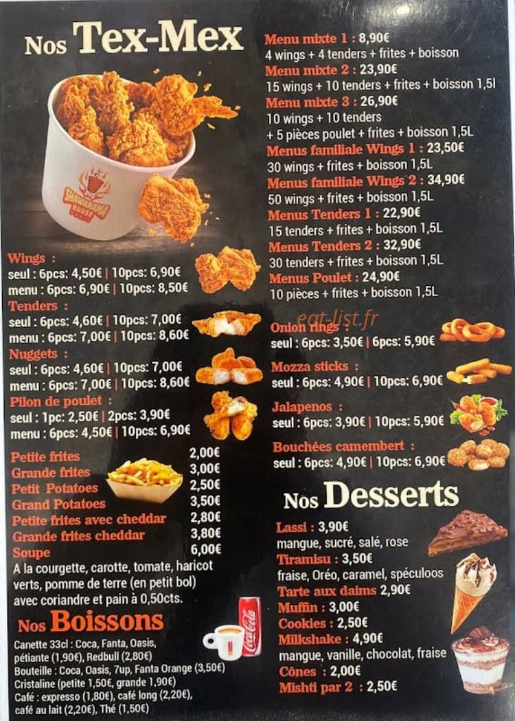 Shawarma House — carte page 8