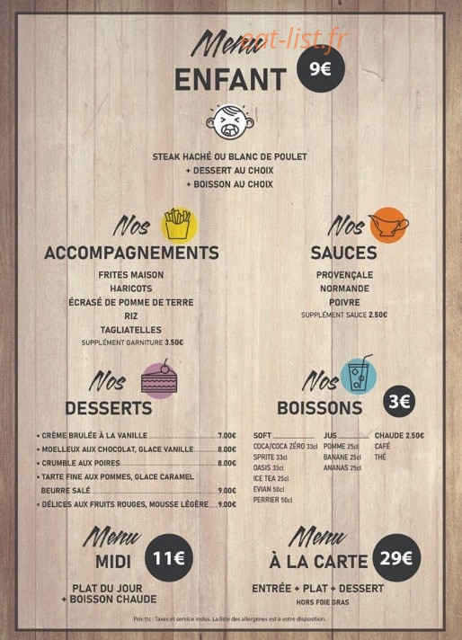 Small Cantine — carte page 4