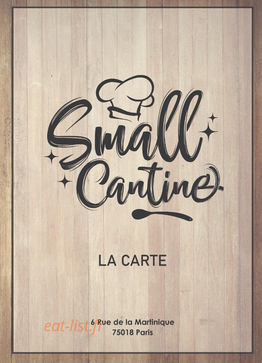 Small Cantine — carte page 1