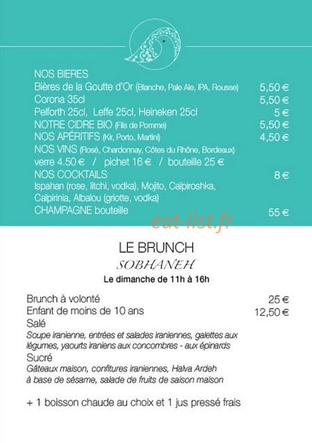 Sohan Café — carte page 4