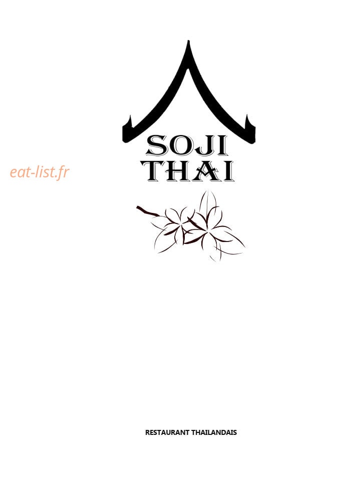 Soji Thaï — carte page 1