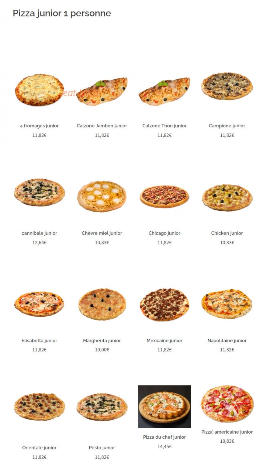 Sos pizza — carte page 1