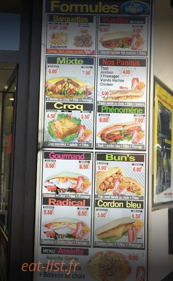 Star Food — carte page 1