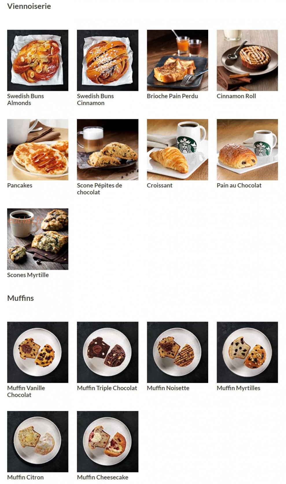 Starbucks coffee — carte page 2