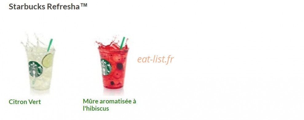 Starbucks coffee — carte page 11