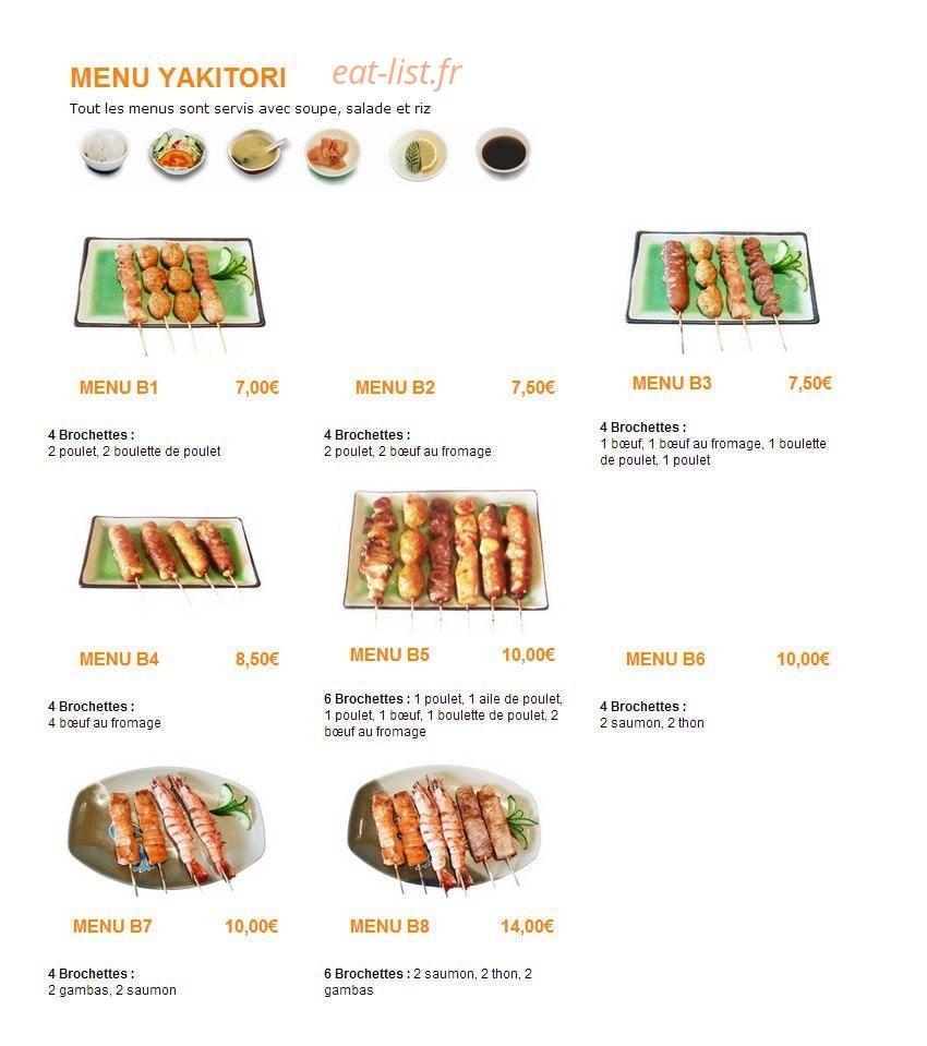 Sushi Best — carte page 1