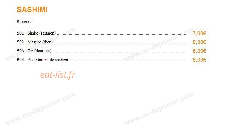 Sushi Best — carte page 9