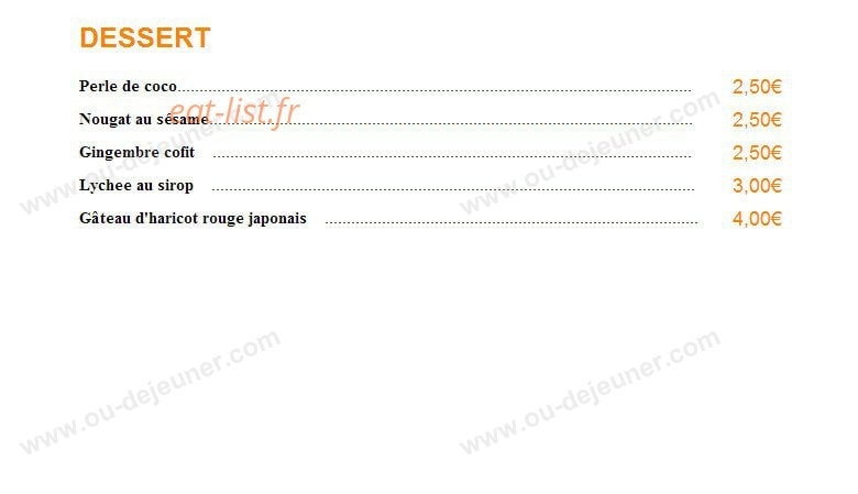 Sushi Best — carte page 12