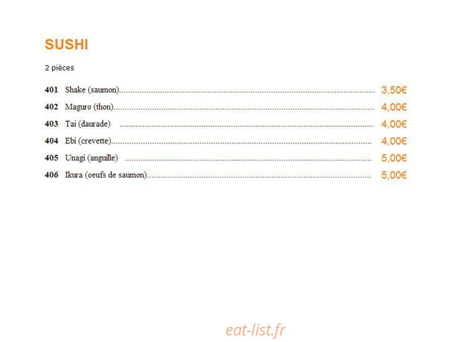 Sushi Best — carte page 6
