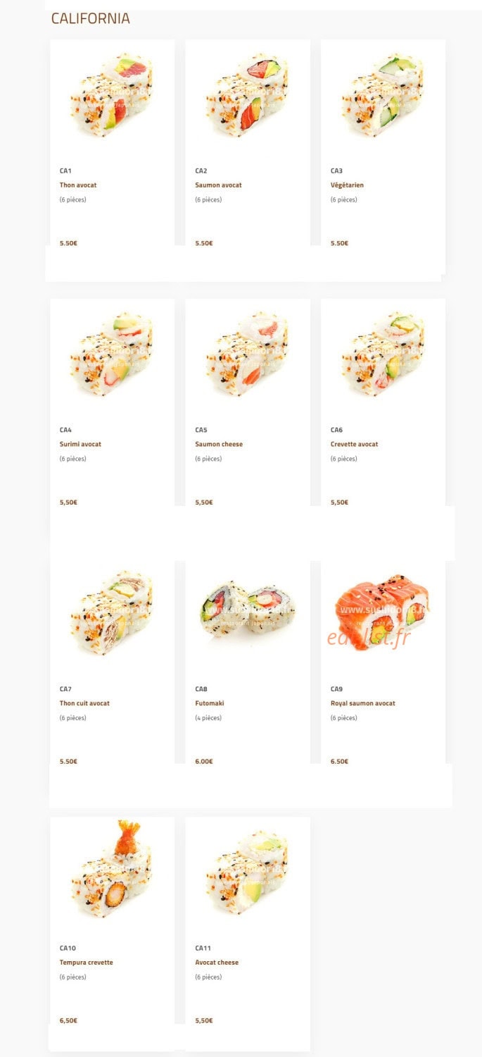Sushi d'Or — carte page 10