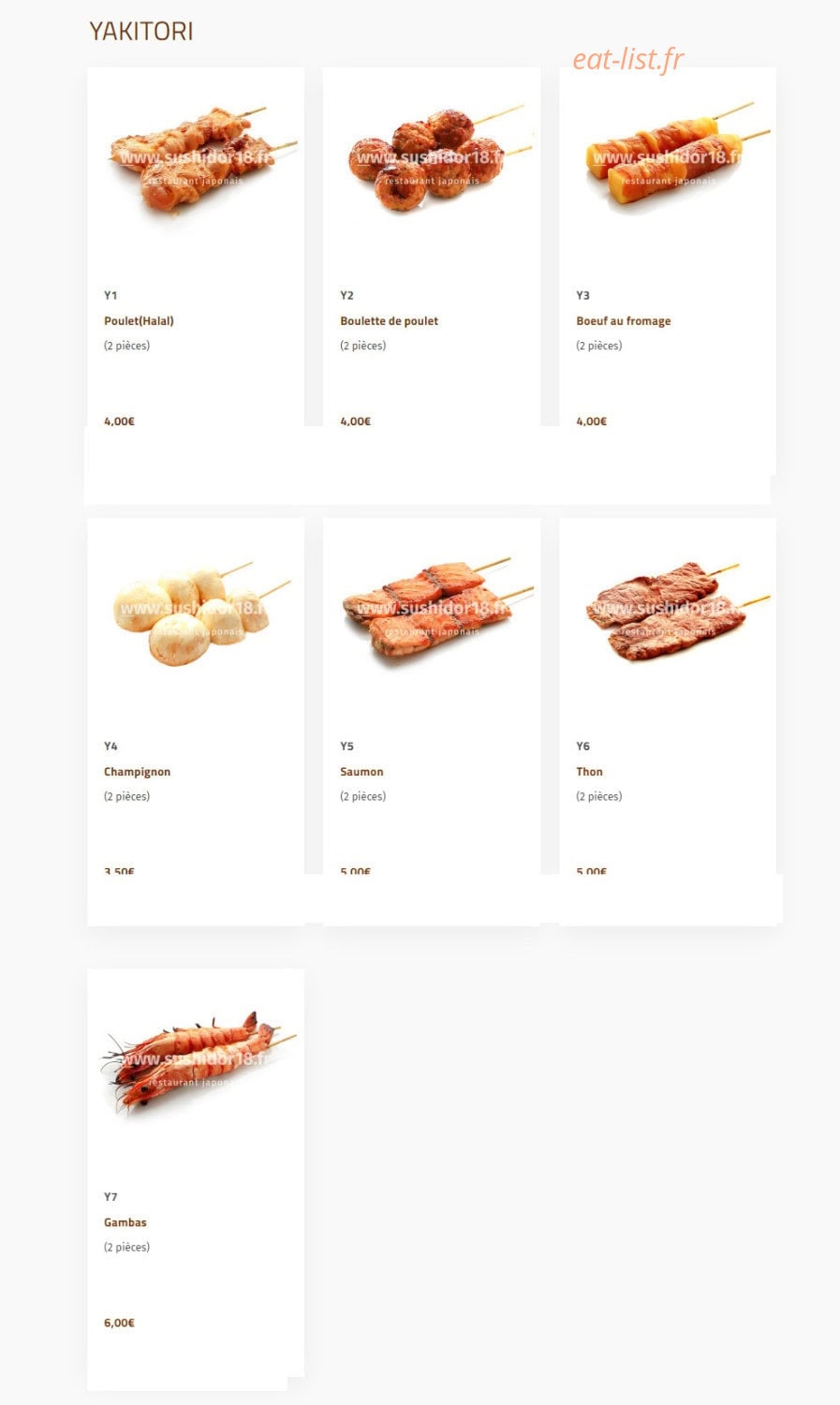 Sushi d'Or — carte page 15