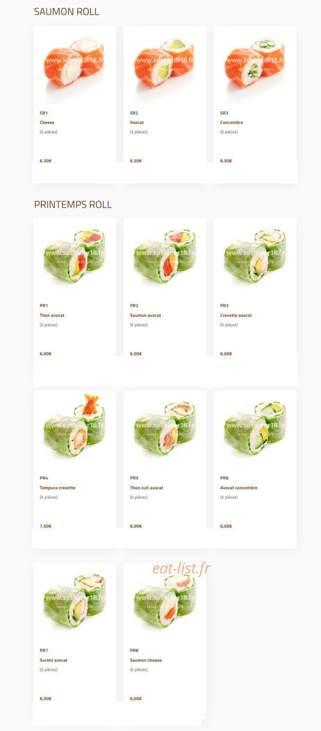 Sushi d'Or — carte page 13