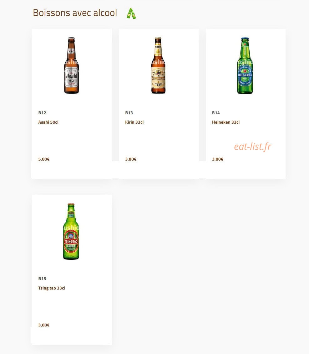Sushi d'Or — carte page 19