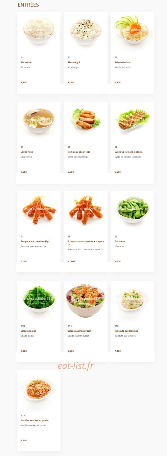 Sushi d'Or — carte page 2