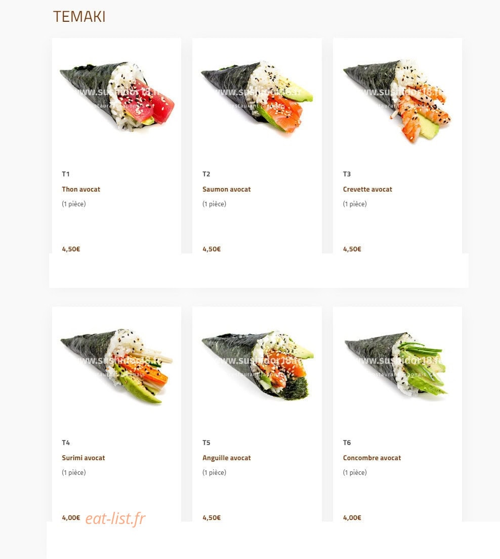 Sushi d'Or — carte page 9