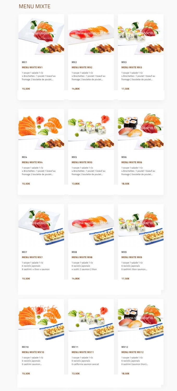 Sushi d'Or — carte page 4