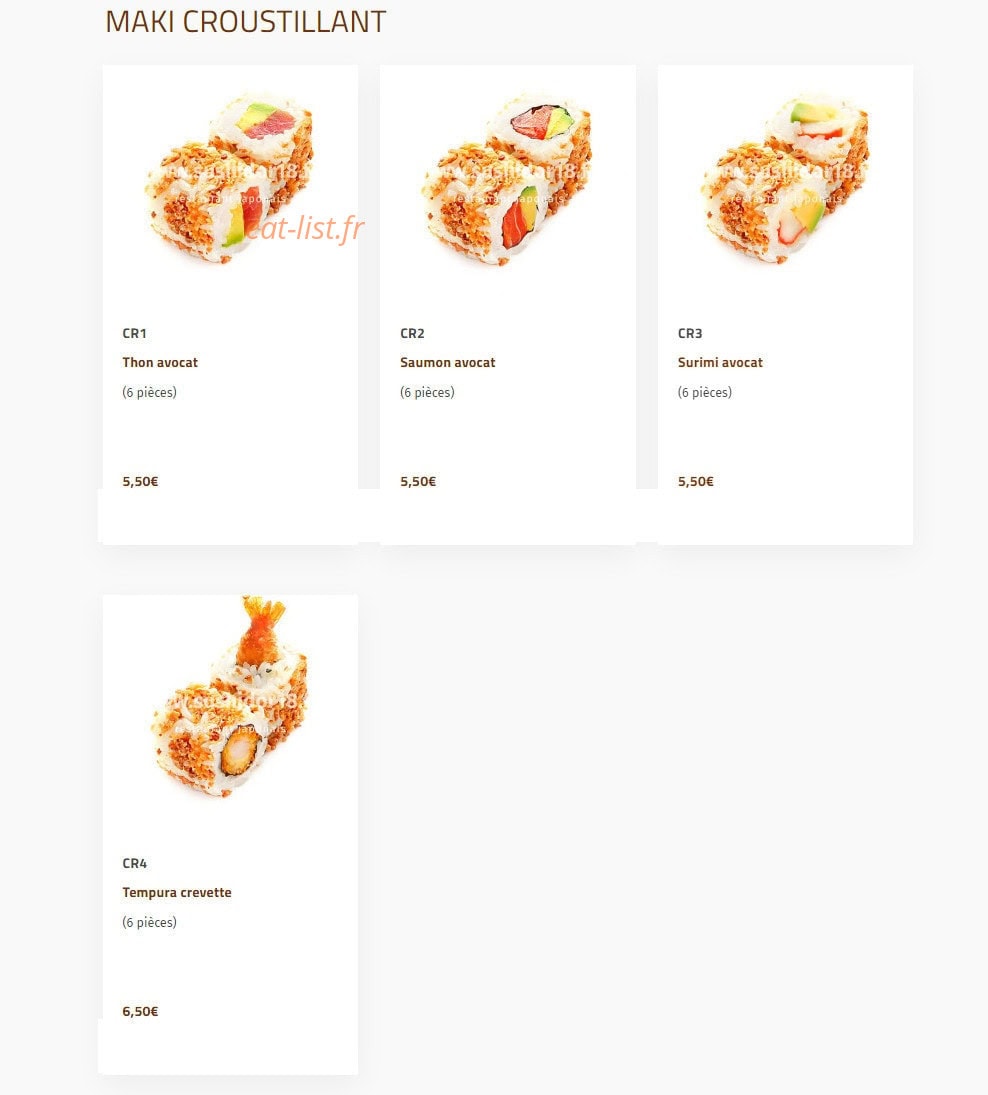 Sushi d'Or — carte page 14