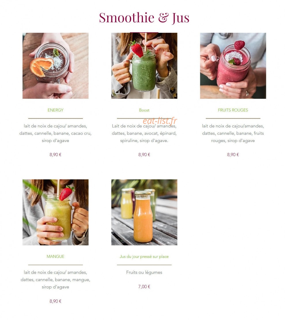 Sweet Rawmance — carte page 6