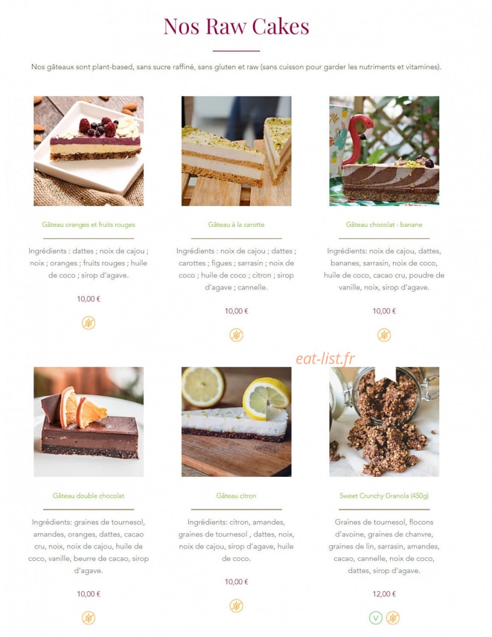 Sweet Rawmance — carte page 9