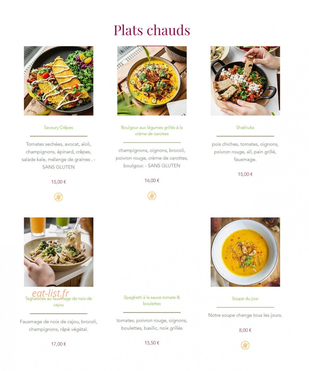 Sweet Rawmance — carte page 2