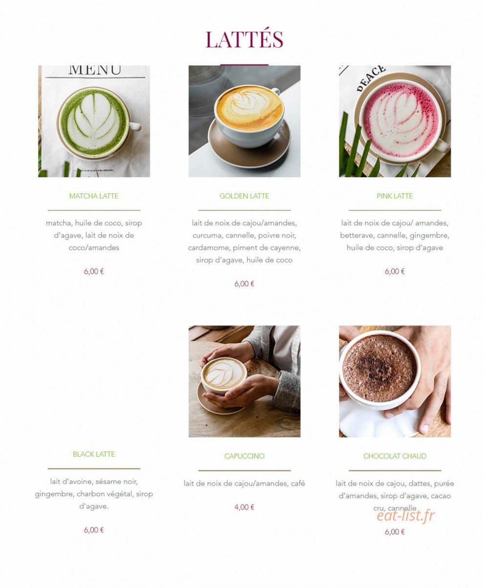 Sweet Rawmance — carte page 7