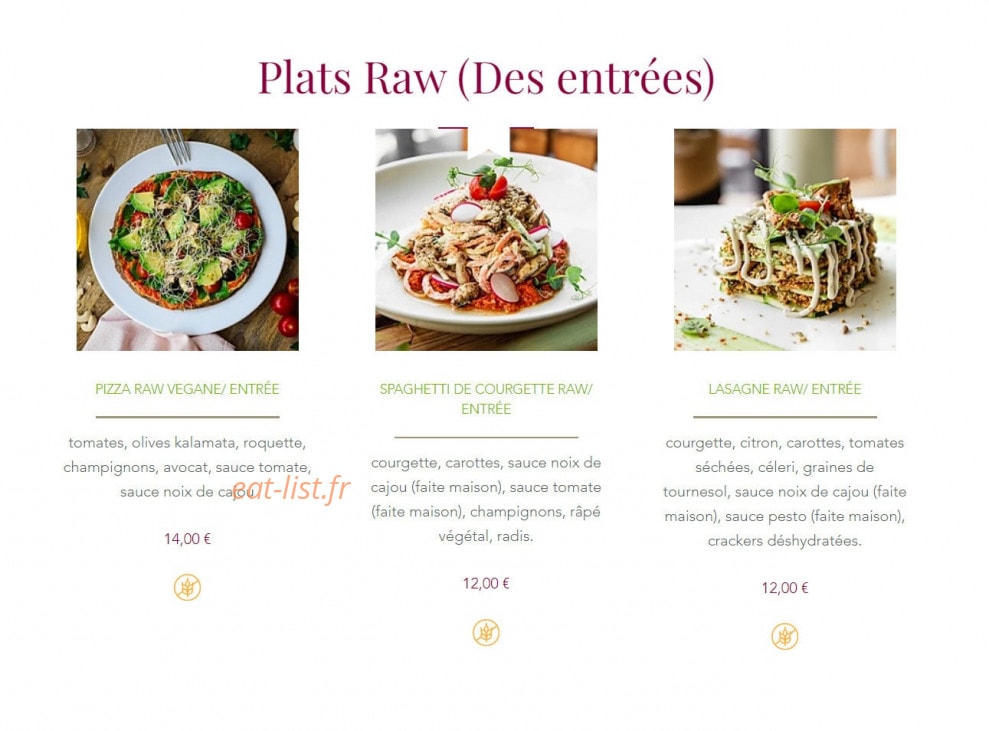 Sweet Rawmance — carte page 1