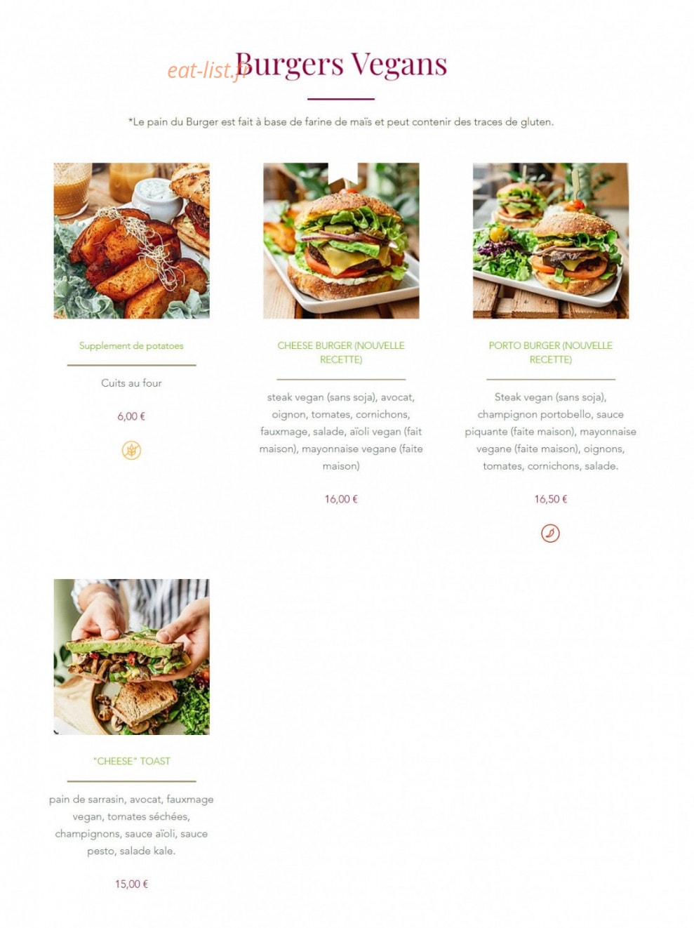 Sweet Rawmance — carte page 3