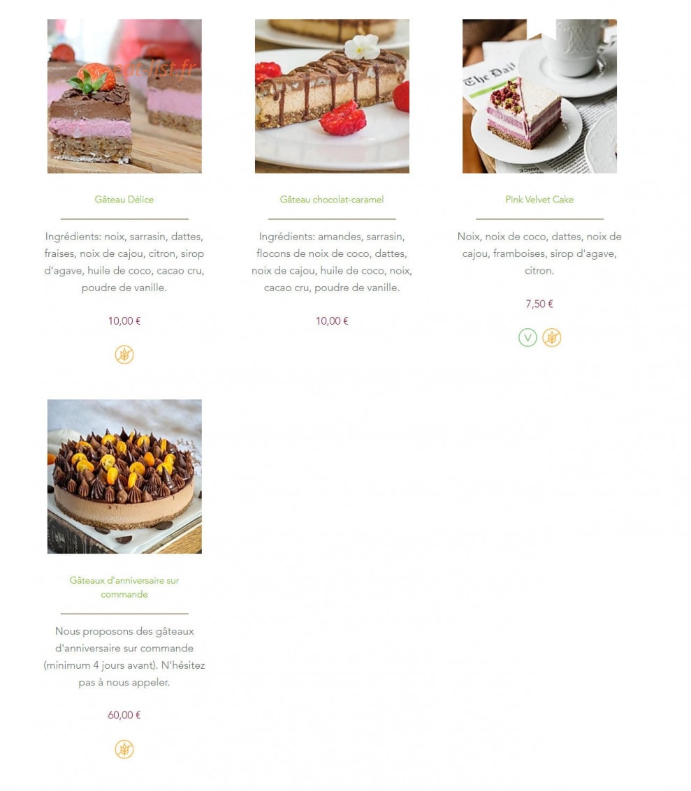 Sweet Rawmance — carte page 10