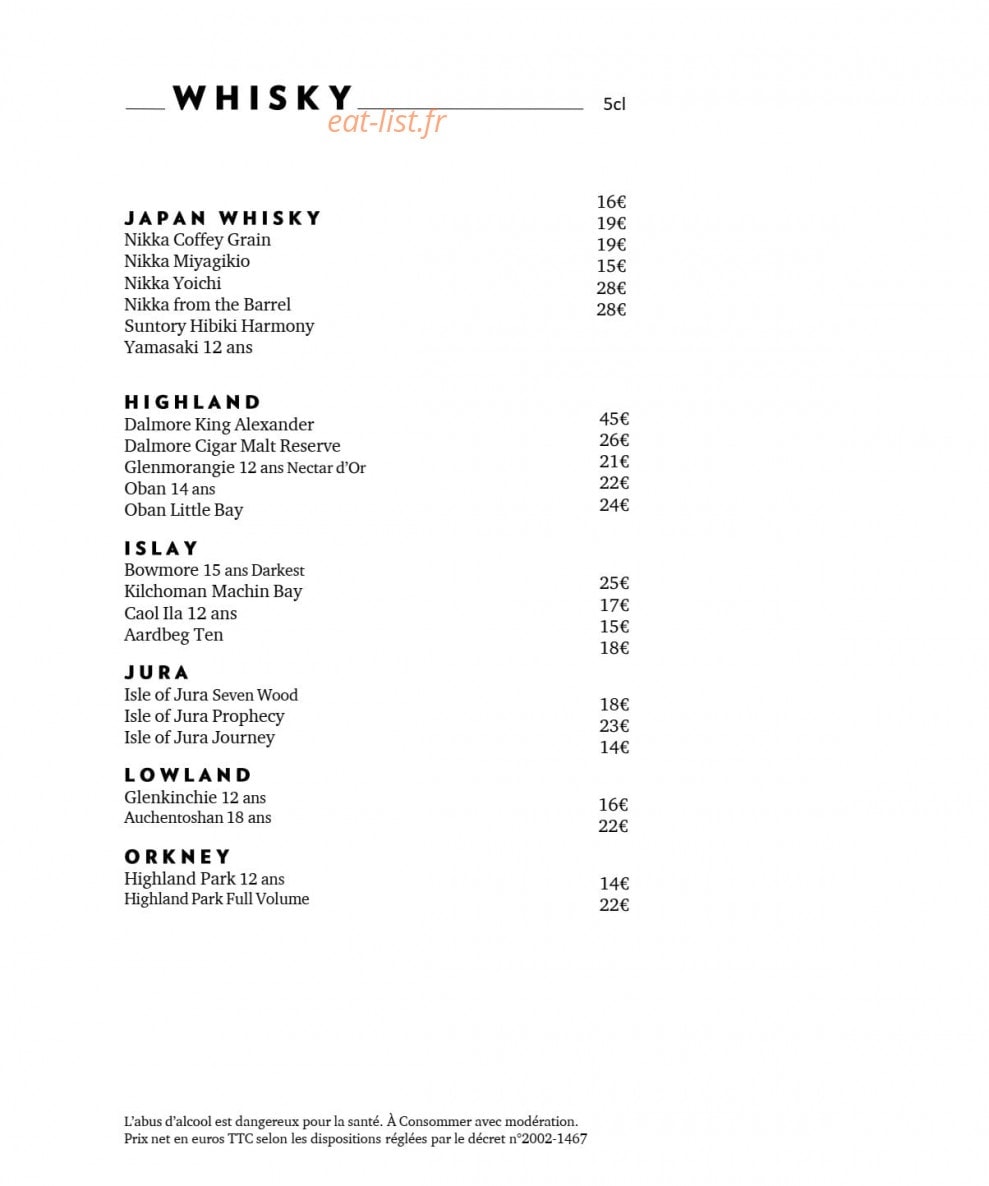 Terrass'' restaurant — carte page 8