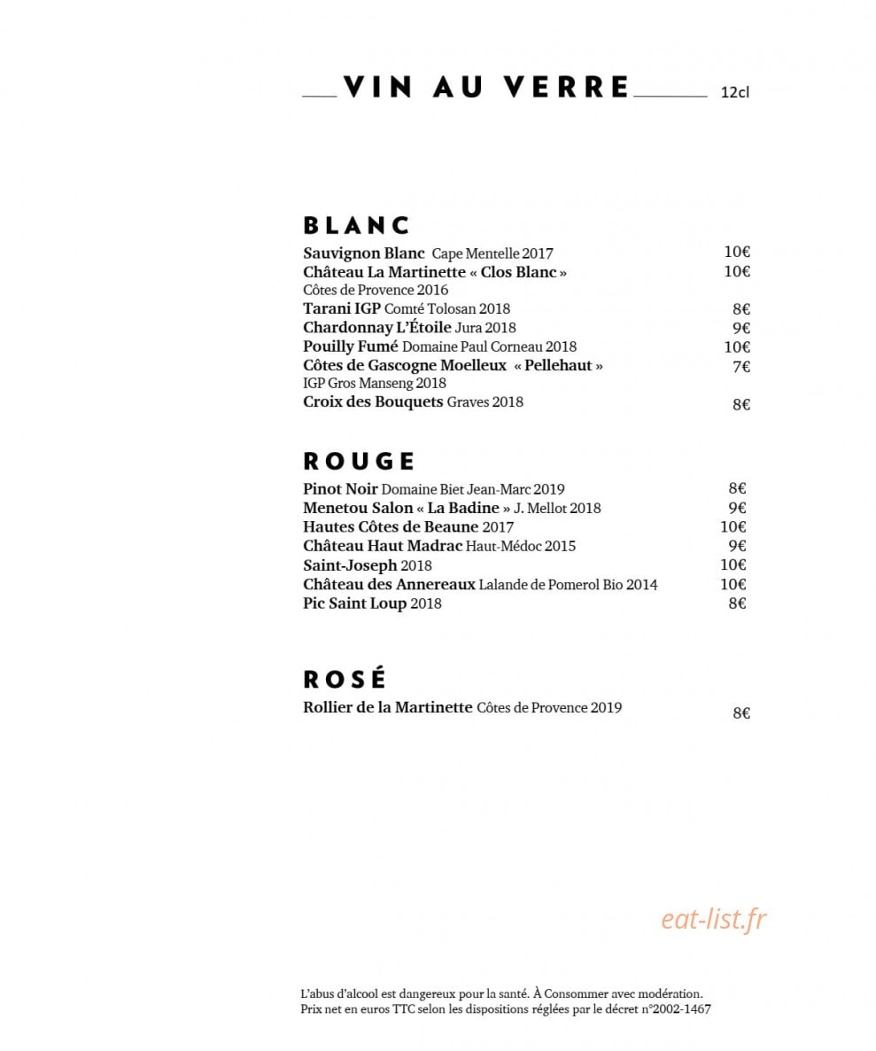 Terrass'' restaurant — carte page 5