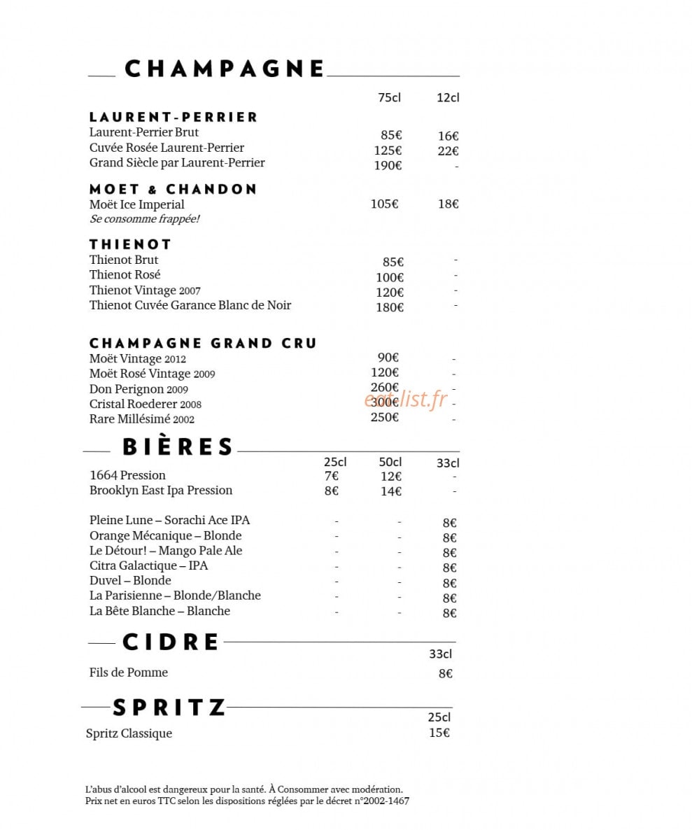 Terrass'' restaurant — carte page 6
