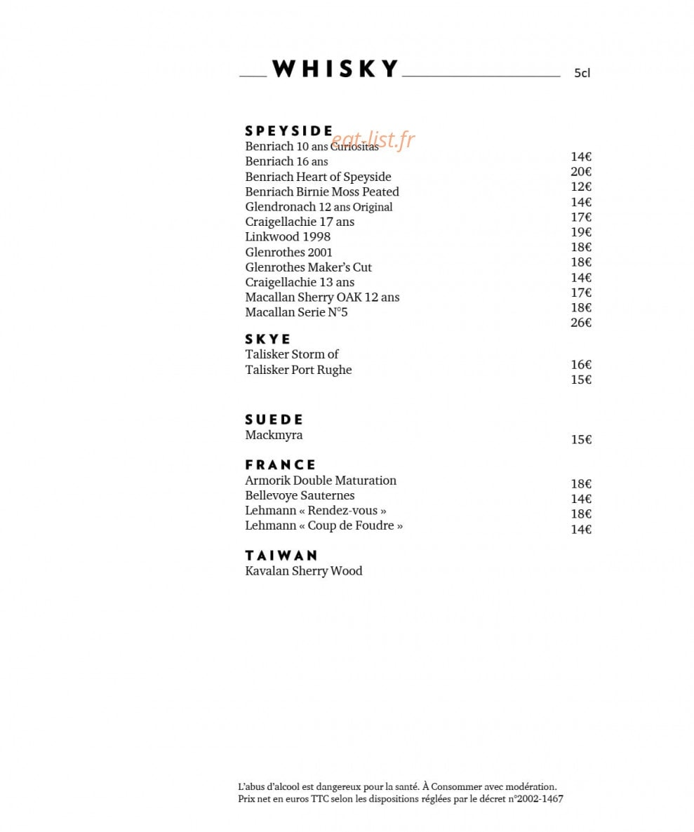 Terrass'' restaurant — carte page 9