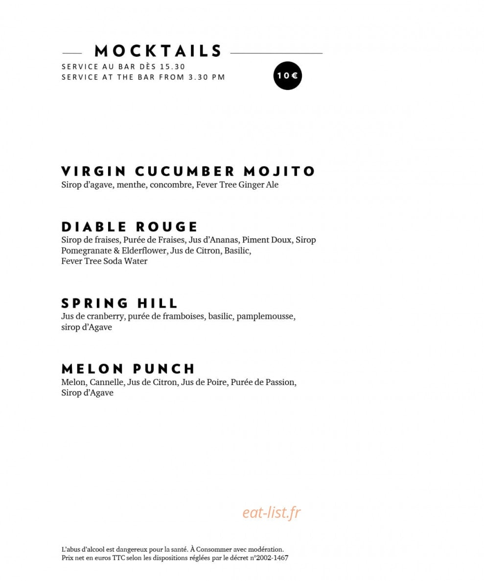 Terrass'' restaurant — carte page 4