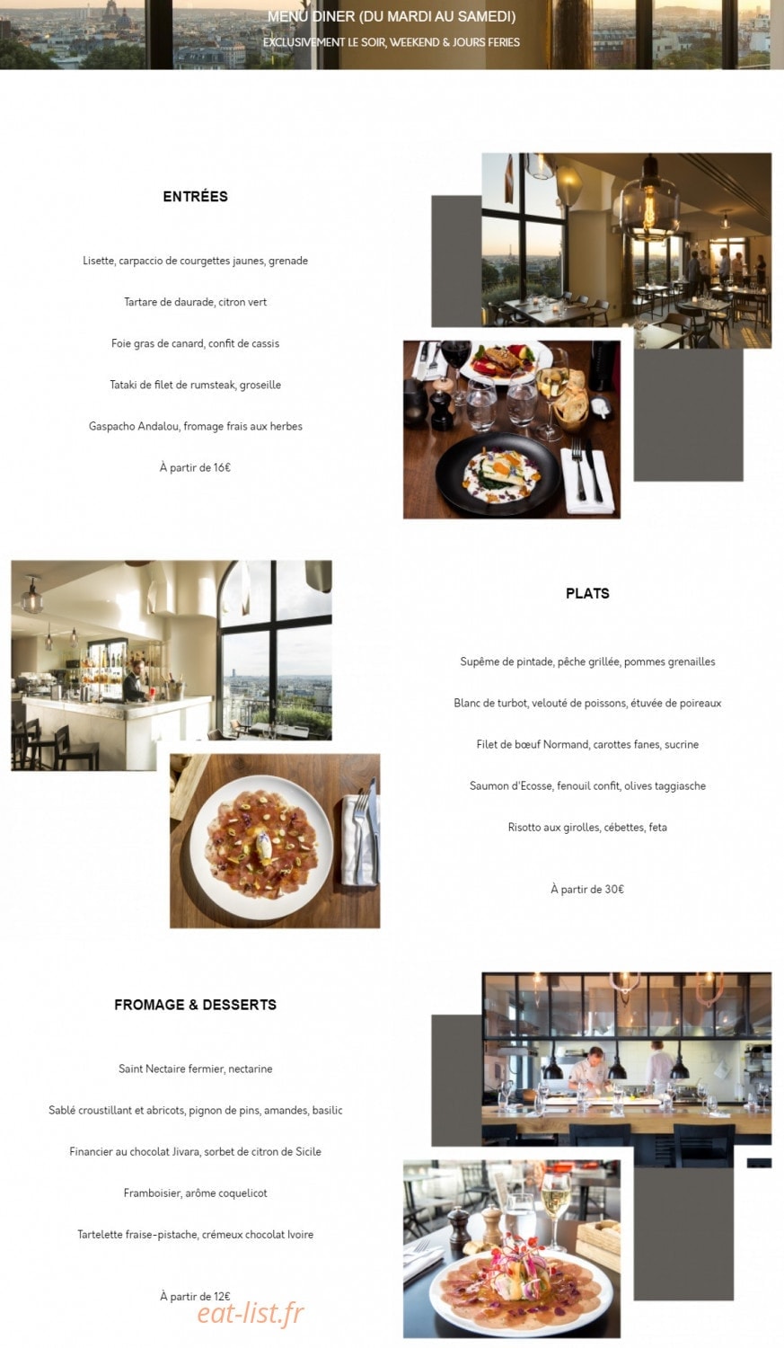 Terrass'' restaurant — carte page 19