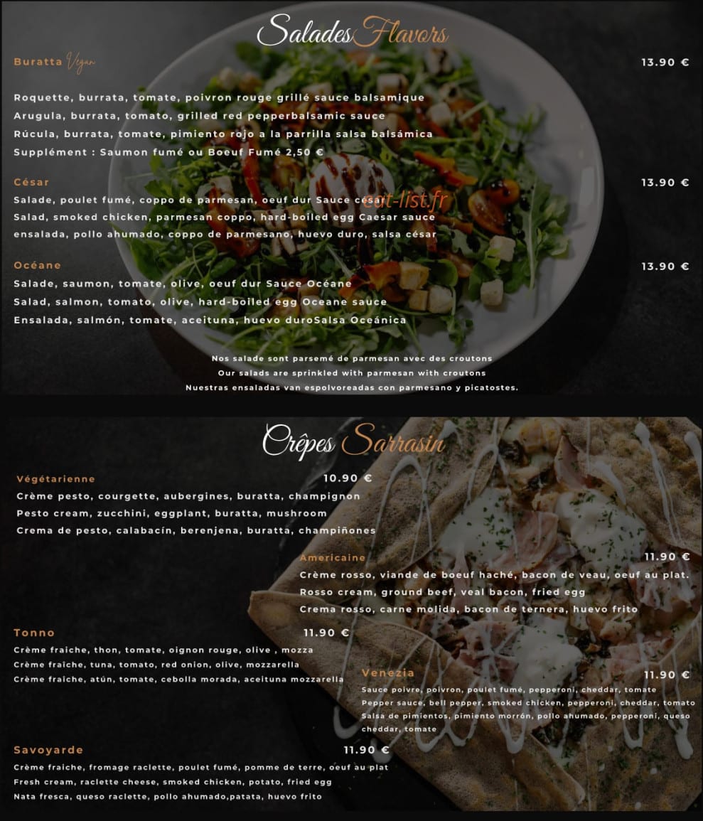 The Good Flavors — carte page 2