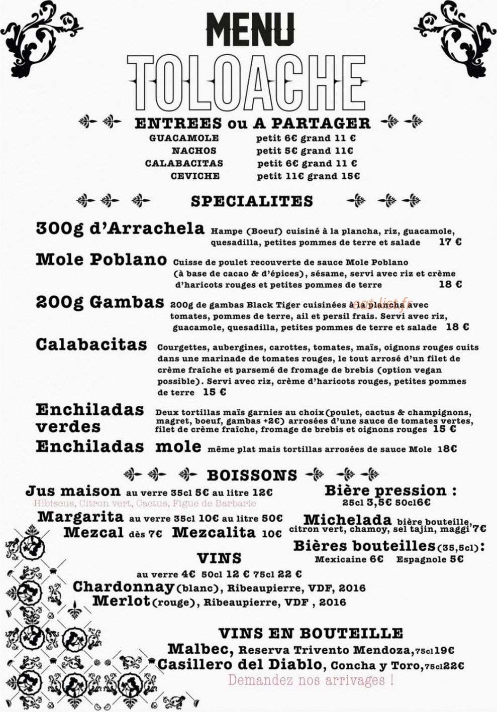 Toloache — carte page 2