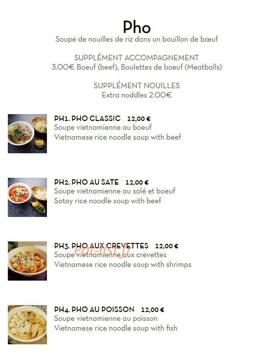 Vietnam Kitchen — carte page 5