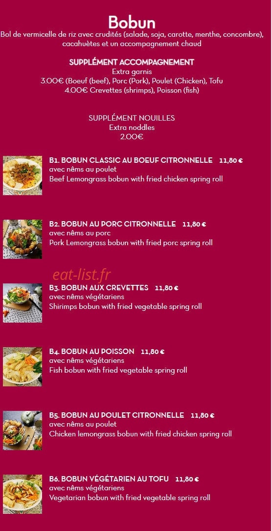 Vietnam Kitchen — carte page 4