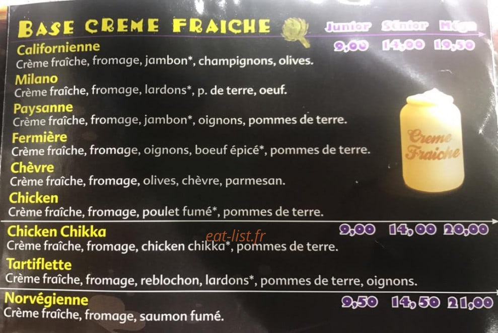 VIP Food — carte page 2