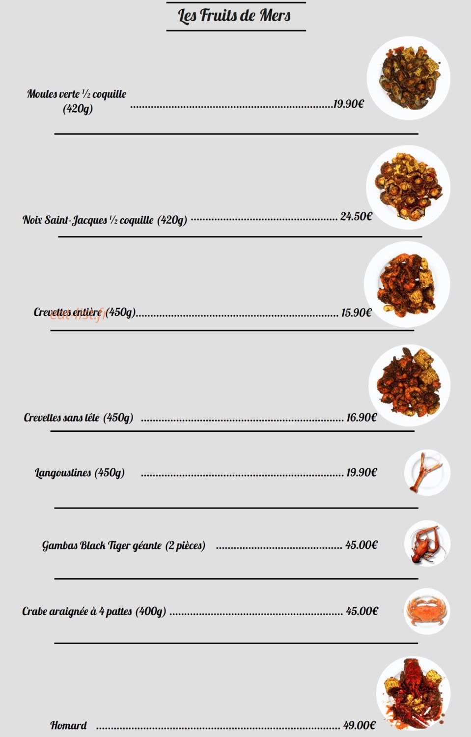 Yes Crab — carte page 4