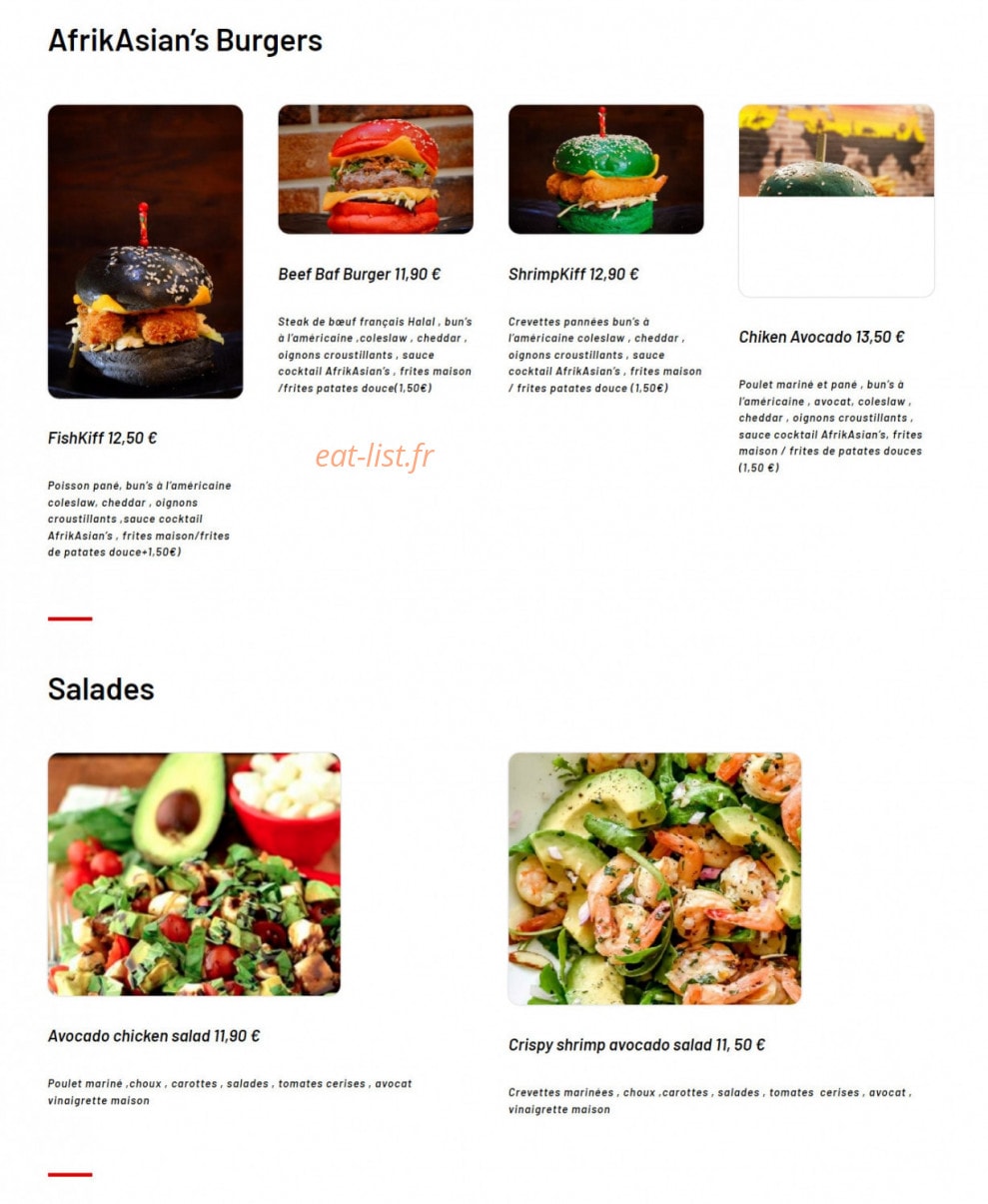 Afrik Asian Soul — carte page 2