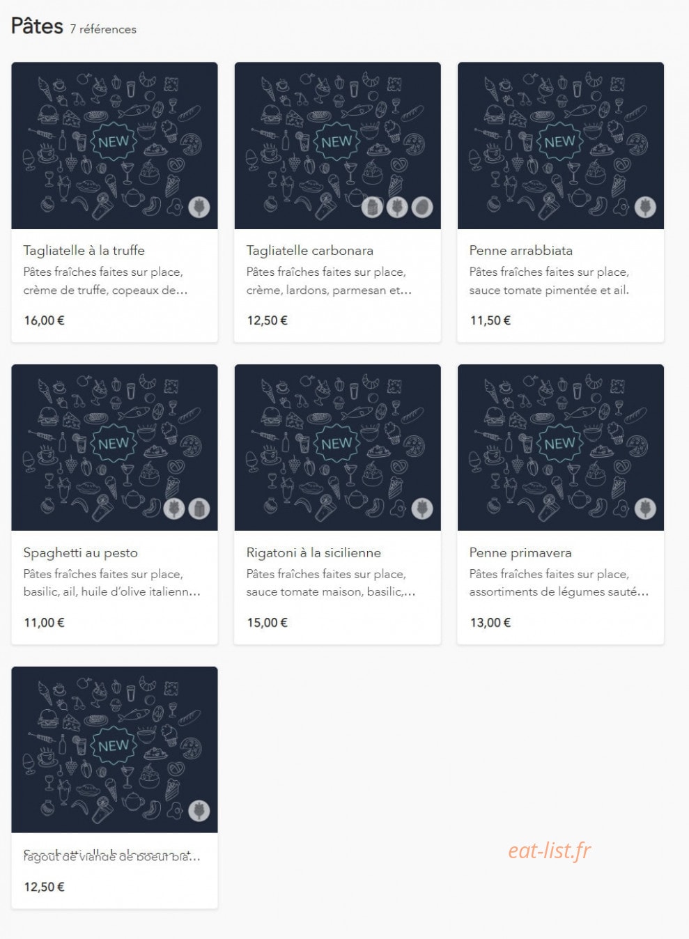 Alice Pizza — carte page 6
