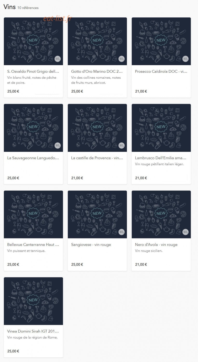 Alice Pizza — carte page 9