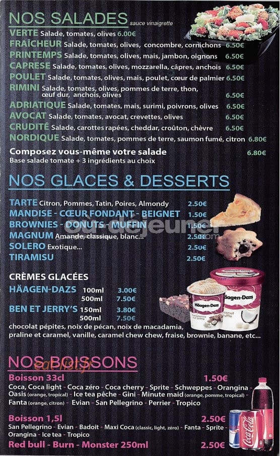 Allo Pizza — carte page 4
